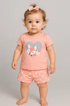 Cotton Blend Printed Clothings Set for Girls 