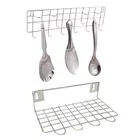 Stainless Steel Wall Mounted Ladle Rail & Utensil Stand 