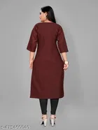 Solid Cotton Blend Kurti for Women 