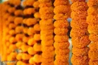Plastic Artificial Marigold Flowers Garlands 