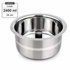 टेराहोम स्टील सिल्वर टच दूध के बर्तन/टोप/पतीला 2400 ml