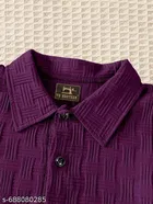 Self Design Cotton Blend Long Sleeves Polo for Boys 