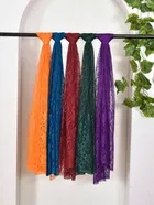 Net Self-Design Dupatta for Women (Multicolor, 2.2 m)