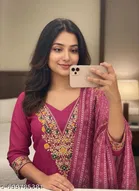 Bandhani Printed Jaipuri Designs Embroidered Top Bottom Duppata for Women 