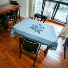Polyester Printed Table Cloth (Blue, 38x58 inches)