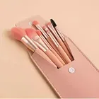 8 Piece Makeup Brush Set With PU Bag (Pack Of 1)