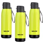 Nirlon Electro Pu Insulated Stainless Steel Inner Side Set Of 3, 750Ml, Break Proof, Leak Proof, Hot & Cold Water Bottle For Home| School | Office | Gym | Hiking | Travel Bottle 