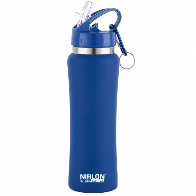 Nirlon Steel Sipper Water Bottle (750 ml, Blue)