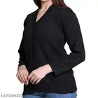 Woolen Solid Full Sleeves Cardigan for Women 