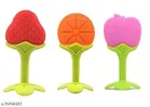 Silicone Teether for Baby, Multicolor, Pack of 3