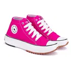 Casual Shoes for Women & Girls (Pink & White, 8)
