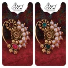 Alloy Nath Nosepins for Women (Multicolor, Pack of 2)