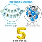 5th Happy Birthday Balloon Decoration Kit, Blue, Set of 1