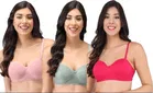 Cotton Blend Solid Padded Bra for Women 