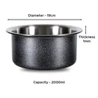 SimpleHome Aluminium Milk Pots & Topes 2000 ml 19cm
