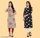 Crepe Printed Kurti for Women 