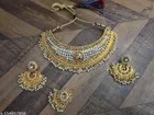 Alloy Necklace with Earrings & Maangtika for Women 