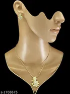 Alloy Necklace with Earrings for Women 