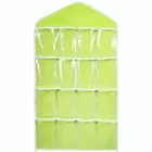 Pallavi Trading 16 Grid Pockets Wardrobe Hanging Organizer Socks Bra Underwear Clear Rack Hanger Storage Bag Saving Space