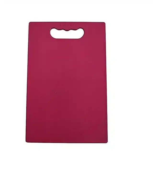 Plastic Vegetable Cutting Board (Pink, 20x15 cm)