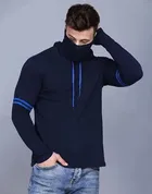 Full Sleeves Hooded Neck with Mask T-Shirt for Men 