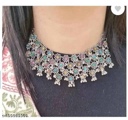 Trendy Multi Color Stone Necklace set for women & girls