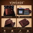 Synthetic Wallet for Men, Vintage Brown, Compact, Durable Build
