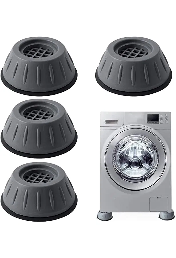 Rubber Anti Vibration Washing Machine Pads (Grey, Pack of 4)