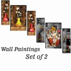 MDF 2 Pcs Designer Wall Painting for Home & Office 