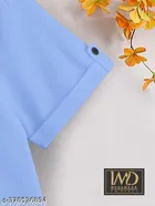 Solid Cotton Blend Mandarin Neck T-Shirt for Boys 