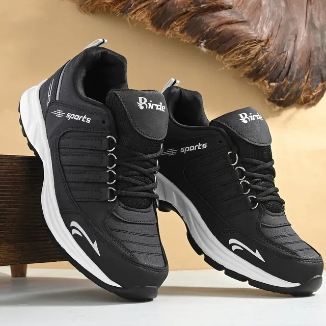 Sports Shoes for Men (Black, 8)