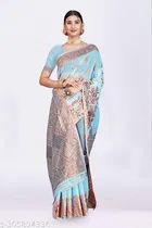 Jacquard Zari Woven Saree for Women 