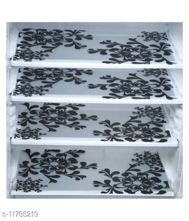 Waterproof Fridge Mats (Transparent, Pack of 4)