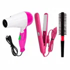 Combo Of Hair Straightener and hair comb with Hair Dryer