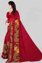 Georgette Printed Saree for Women 