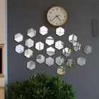 Acrylic Hexagon Shaped Wall Mirror Stickers 