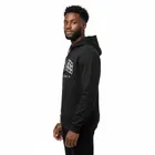 Fleece Printed Hoodie for Men, Black 