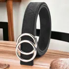 Artificial leather Belt for Women (Black, Free Size)