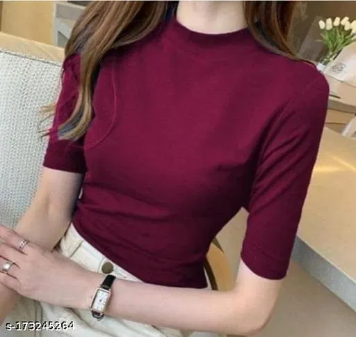 Stylish Cotton Kurti Set for Women (Maroon, L)