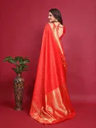 Silk Woven Design Saree for Women, Red 