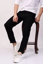 Cotton Blend Slim Fit Jeans for Men (Black, 36)