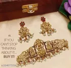 Brass Necklace with Earrings for Women 