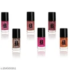 BANETION Exclusive Long Lasting Metallic finish Nail Paint Combo 6 ml each (Pack of 6)