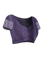 Crepe Embellished Saree with Blouse Piece for Women 