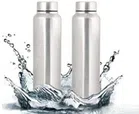 Stainless Steel Water Bottle (Silver, 1000 ml) (Pack of 2)