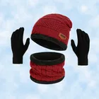 Woolen Cap with Neck Warmer & Gloves for Men & Women 