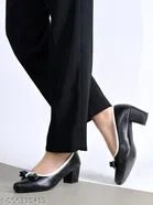 Shoetopia Black Pointed Toe Heel Sandals Size IND-4