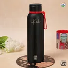 Stainless Steel Double Walled Vacuum Flask Water Bottle (Black, 900 ml)