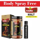 Kama Life Malt Ayurvedic Stamina Powder (400 g) with Free Silver Scent Perfume Body Spray (Set of 2)