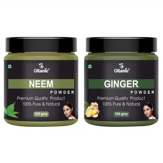 Natural Neem & Ginger Powder for Skin & Hair (Pack of 2, 100 g)